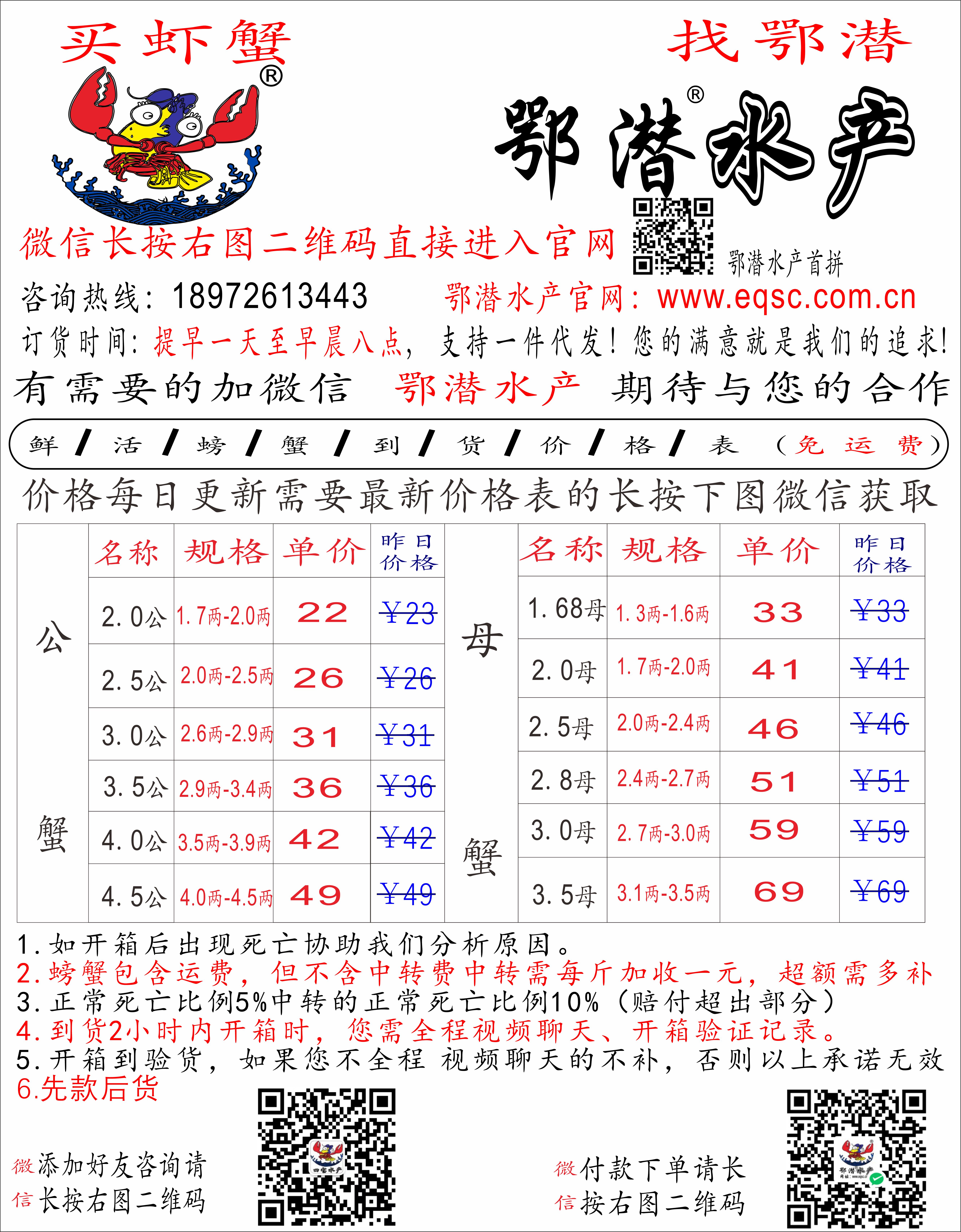 4公螃蟹